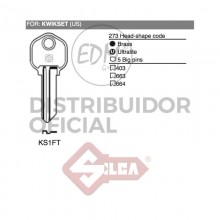 LLAVE LATON KS1FT KWIKSET