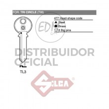 LLAVE ACERO TL3 TRI CIRCLE