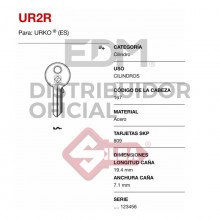 LLAVE SILCA ACERO CUR2R