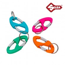 MOSQUETON DOBLE 65X35MM CON ANILLA