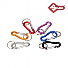 MOSQUETON 40X20MM CON ANILLA 20MM COLORES SURTIDOS