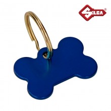 LLAVERO IDENTIFICADOR HUESO ULTRALITE CON ANILLA DIAM.25MM AZUL