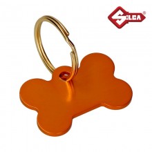 LLAVERO IDENTIFICADOR HUESO ULTRALITE CON ANILLA DIAM.25MM AMARILLO