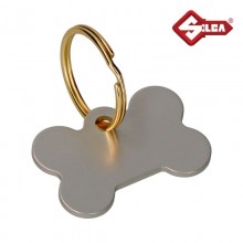 LLAVEROS IDENTIFICADOR HUESO ULTRALITE CON ANILLA DIAM.25MM PLATEADO