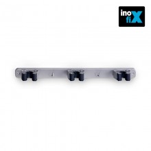 COLGADOR TRIPLE PARA ESCOBAS (BLISTER) INOFIX