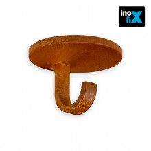 COLGADOR GANCHO ADHESIVO MADERA (BLISTER 4 UNID) INOFIX