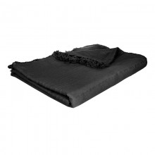 MANTA PARA CAMA COLOR NEGRO 230X250CM