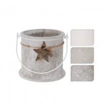 VASO PORTAVELAS 12CM COLORES SURTIDOS