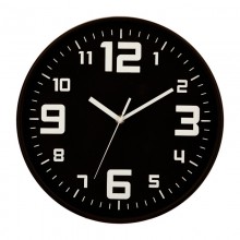 RELOJ COLOR NEGRO Ø30CM