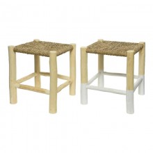 TABURETE CLASICO RATTAN 30X30X35CM COLORES SURTIDOS