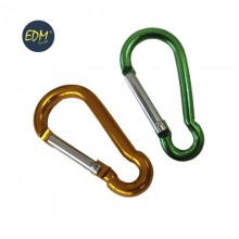 MOSQUETON ALUMINIO 6CMXØ6MM COLORES SURTIDOS