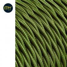 CABLE TEXTIL TRENZADO 2X0,75MM C-18 VERDE SEDA 5M