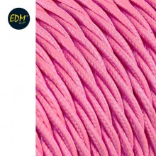 CABLE TEXTIL TRENZADO 2X0,75MM C-26 ROSA SEDA 5M
