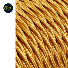 CABLE TEXTIL TRENZADO 2X0,75MM C-45 ORO MATE SEDA 5M