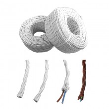 PARALELO TEXTIL TRENZADO 2X1MM BLANCO EURO/MTS