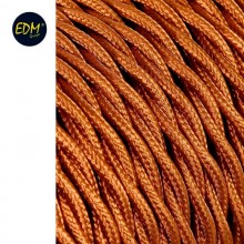 CABLE TEXTIL TRENZADO 2X0,75MM 25MTS C-12 ORO SEDA EURO/MTS