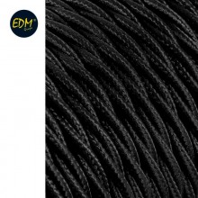 CABLE TEXTIL TRENZADO 2X0,75MM 25MTS C-41 NEGRO SEDA EURO/MTS