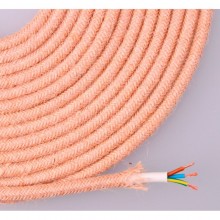 CABLE DE CUERDA DE YUTE TEJIDA Y ENFUNDADA 3X0,75MM 25MTS EURO/MTS