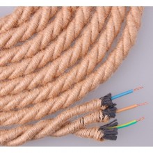 CABLE DE CUERDA DE YUTE TRENZADA 3X0,75MM 20MTS Ø12MM EURO/MTS
