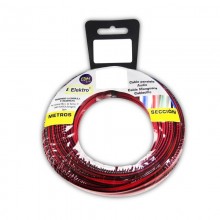 CARRETE PARALELO 2X0,75MM ROJO/NEGRO 20MTS (AUDIO)
