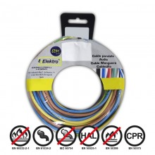 CARRETE CABLECILLO 2,5MM 3 CABLES (AZ-M-T) 5MTS XCOLOR 15MTS