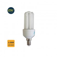BOMBILLA BAJO CONSUMO MINI E-14 15W LUZ CALIDA 3200K EDM