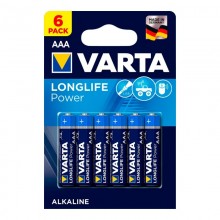 PILA VARTA LONG LIFE POWER AAA LR03 PACK 6UNI