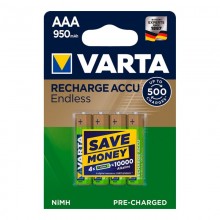 PILA VARTA RECARGABLE ACCU ENDLESS AAA LR03 950MAH PACK 4 UNI