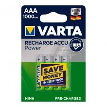 PILA VARTA RECARGABLE ACCU POWER AAA LR03 1000MAH PACK 4UNI