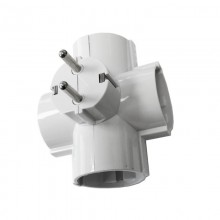CLAVIJA 4 TOMAS T/TL SALIDAS LATERALES 16A 250V 4,8MM