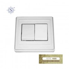 DOBLE INTERRUPTOR 6A BLANCO/NIEVE
