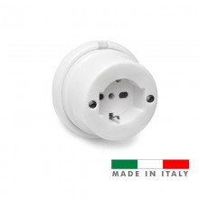 BASE SCHUKO TT PORCELANA SERIE VINTAGE 10A-250V