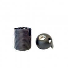 PORTALAMPARAS CLIP ROSCADO E27 NEGRO + CAPUCHON