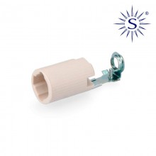 PORTALAMPARAS VELA CORTA PORCELANA E-14