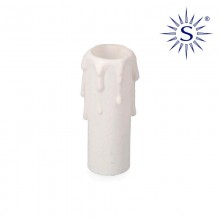 VELA MEDIANA PARA PORTALAMPARAS E-14 BLANCO