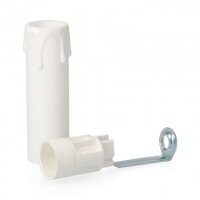 PORTALAMPARAS VELA 170 24MM E-14 BLANCO