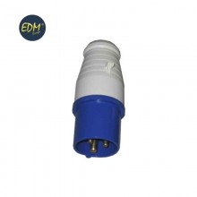 CLAVIJA CETAC 2 P+T AZUL 16A RETRACTILADO