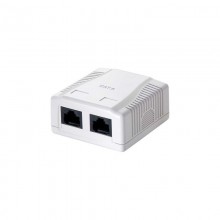 CAJA SUPERFICIE 2 CONECTORES RJ45 61X59X29,5MM PARA DUPLICAR ROSETAS RJ45