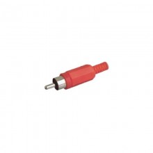 CONECTOR MACHO RCA PLASTICO ROJO
