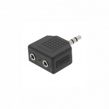 CLAVIJA JACK STEREO 3.5MM MACHO 2.5 ST 2 HEMBRAS