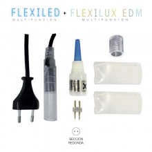 ALIMENTADOR-CONECTOR TUBO FLEXILUX/FLEXILED 2 VIAS EDM