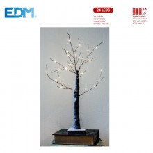ARBOL NAVIDAD 60CM 24 LED CALIDO A PILAS 3XAAA