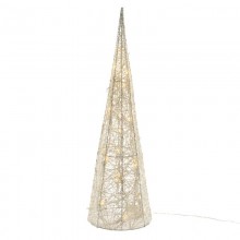 FIGURA PIRAMIDE DECORATIVA DE LED 19X19X60CM