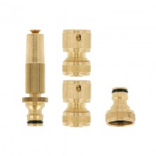 KIT 4 PIEZAS CONECTOR DE MANGUERA LATON