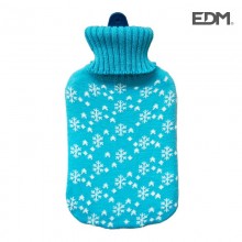 BOLSA DE AGUA AZUL COPOS BLANCOS 2L