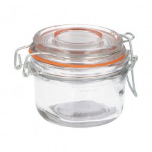 BOTE HERMETICO DE CRISTAL 125ML 7CMX6CM