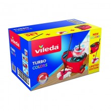 VILEDA COLORS TURBO - SET FREGONA GIRATORIA ROJO 158694 VILEDA
