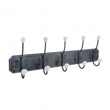 COLGADOR DE MADERA CON 5 PERCHAS 60X20CM