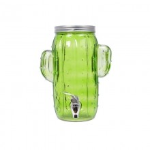DISPENSADOR DE CRISTAL CON GRIFO MODELO CACTUS 16X20X29CM