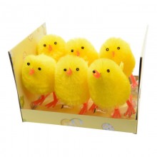 SET 6 POLLITOS CHENILLE DE PASCUA 5CM